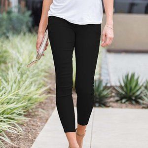 Amaryllis Ankle Stretch Jeggings with Pockets Black Sz Extra Large